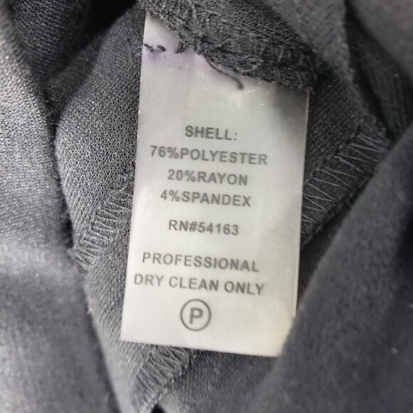 Calvin Klein Origami Pleated Sheath Dress 2 Sleeveless Ponte Knit Work Black - Picture 8 of 8